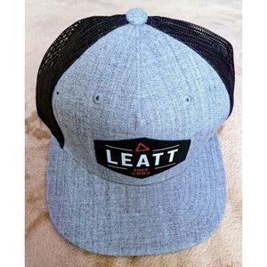 Leatt Flat Billed Trucker Hat Polyester Mesh Adjustable Cap